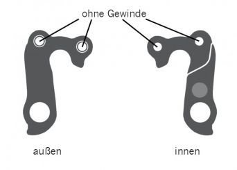 Ghost Schaltauge Derailleur Hanger Ausfallende GRH-13SI EZ1456 