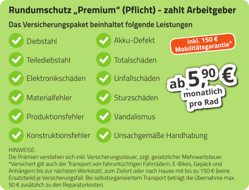 Rundumschutz Premium (Pflicht) - zahlt Arbeitgeber